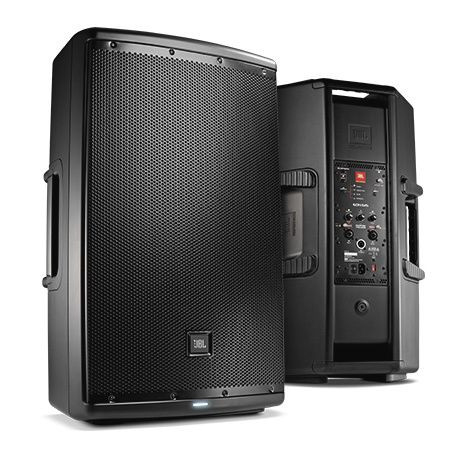 2 JBL EON 615 15'' Aktivboxen, inkl. Stativ